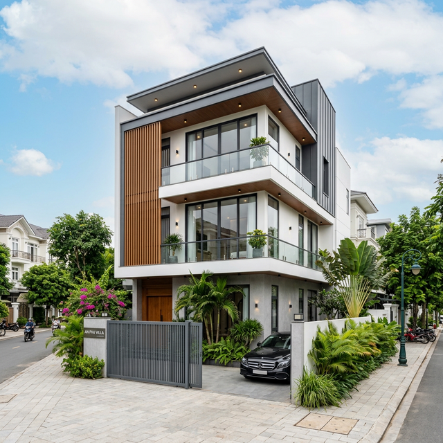 Nhà Phố Hiện Đại 3 Tầng